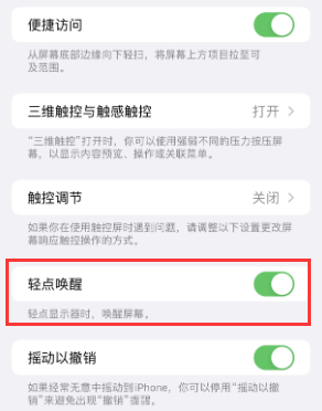 乌恰苹果授权维修站分享iPhone轻点无法唤醒怎么办 