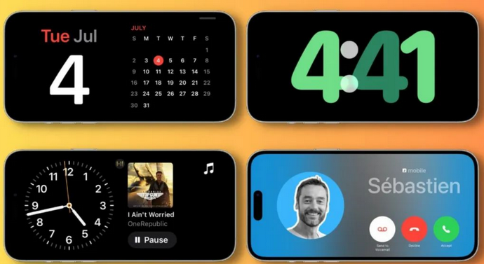 乌恰苹果手机维修分享iOS17横屏充电待机显示有什么好处 